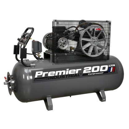 Premier 200L Belt Drive Air Compressor 5.5hp 3ph