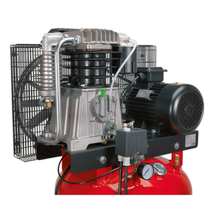 270L Vertical Belt Drive Air Compressor with Cast Cylinders 7.5hp 3ph 2-Stage