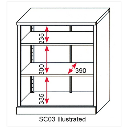 Floor Cabinet 2 Shelf 2 Door