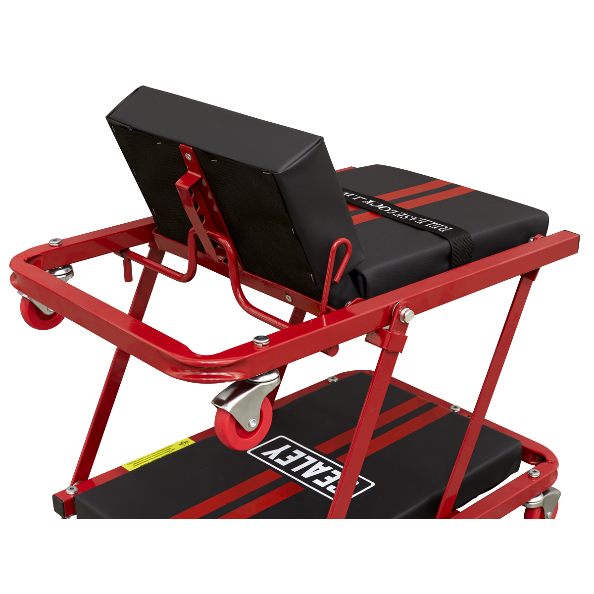 Steel Creeper/Seat with 7 Wheels & Adjustable Head Rest