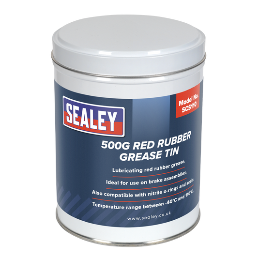 Red Rubber Grease Tin 500g