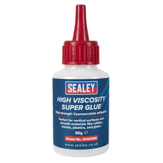 High Viscosity Super Glue - Cyanoacrylate Adhesive, Fast-Bonding Formula - 50g - Clear