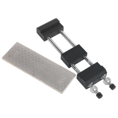 Combination Diamond Sharpening Whetstone with Adjustable Stone Holder