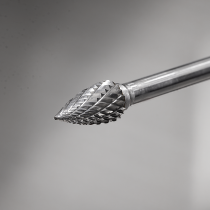 Tungsten Carbide Rotary Burr Extra-Long Arc Pointed Nose 10mm