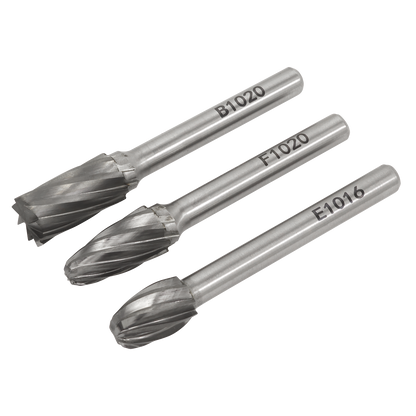 Tungsten Carbide Rotary Burr Set 3pc - Ripper/Coarse