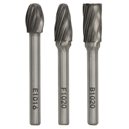 Tungsten Carbide Rotary Burr Set 3pc - Ripper/Coarse