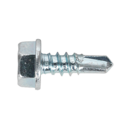 Zinc Plated Self-Drilling Hex Head Screw - Pack of 100