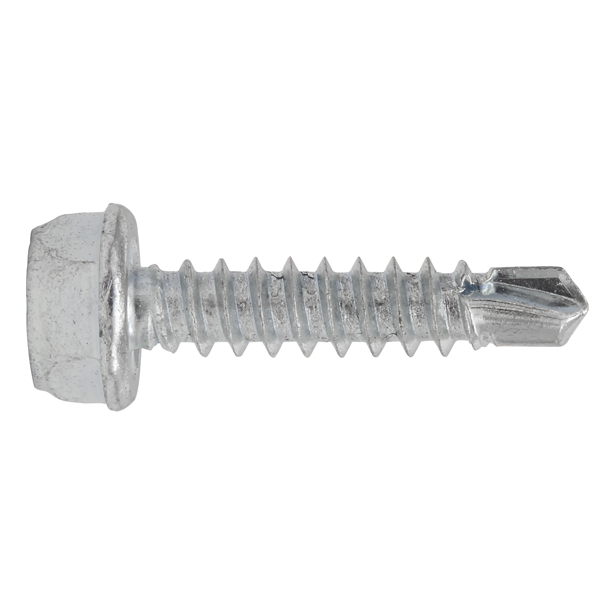 Zinc Plated Self-Drilling Hex Head Screw - Pack of 100
