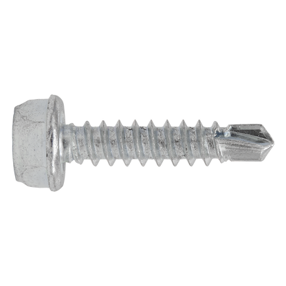 Zinc Plated Self-Drilling Hex Head Screw - Pack of 100