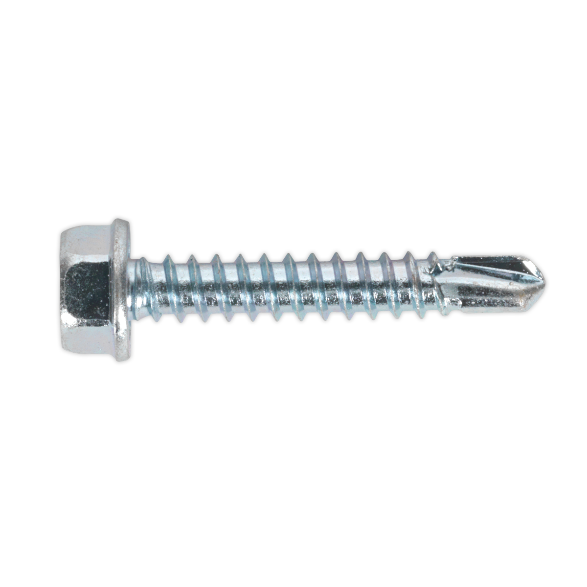 Zinc Plated Self-Drilling Hex Head Screw - Pack of 100