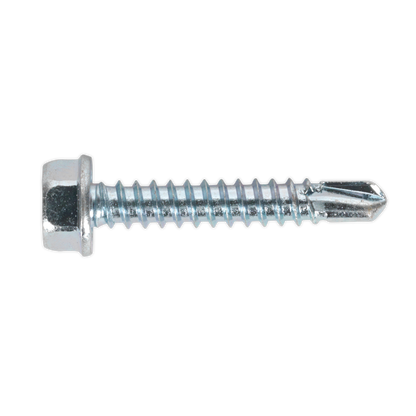 Zinc Plated Self-Drilling Hex Head Screw - Pack of 100