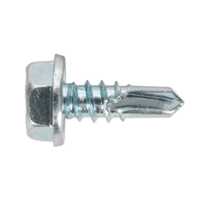 Zinc Plated Self-Drilling Hex Head Screw - Pack of 100