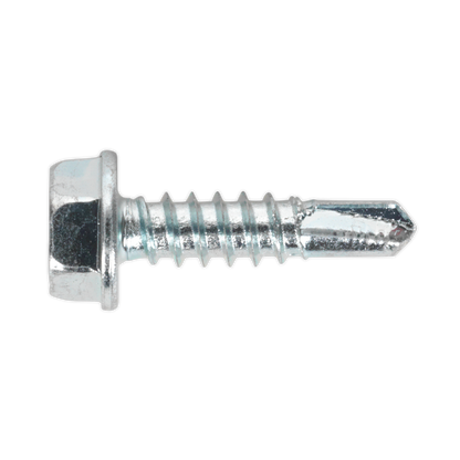 Zinc Plated Self-Drilling Hex Head Screw - Pack of 100