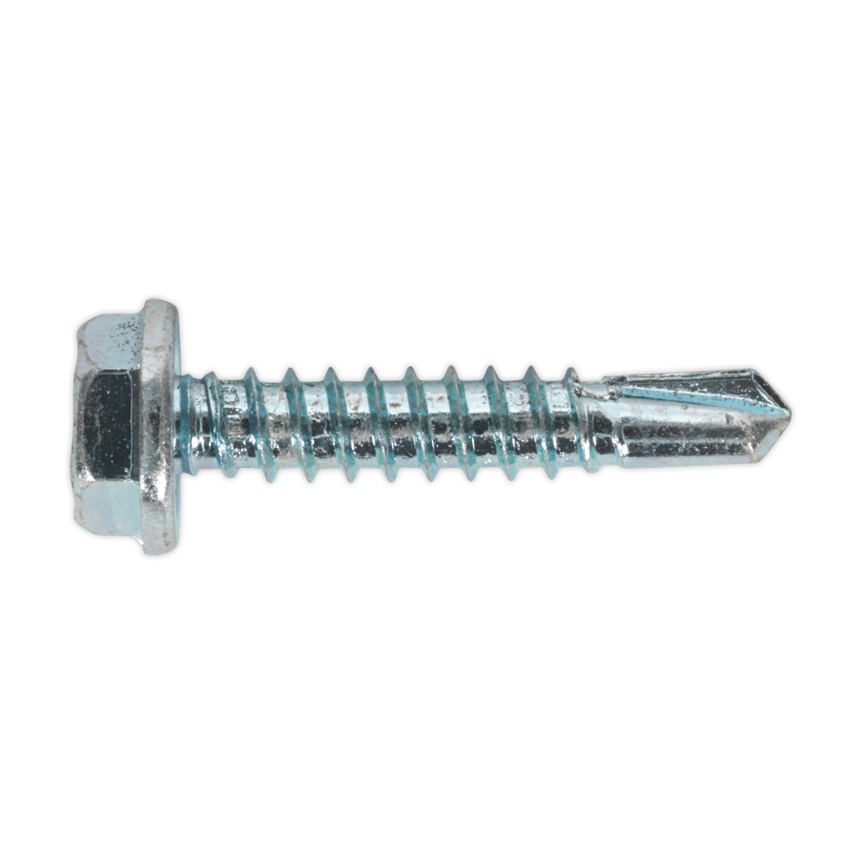 Zinc Plated Self-Drilling Hex Head Screw - Pack of 100