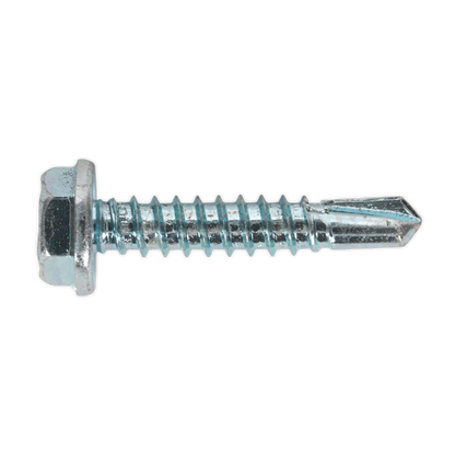 Zinc Plated Self-Drilling Hex Head Screw - Pack of 100