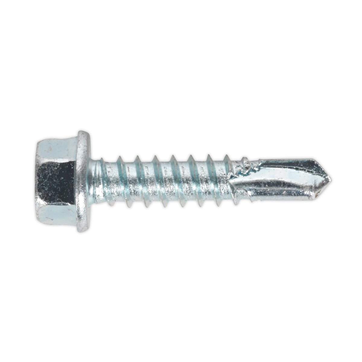 Zinc Plated Self-Drilling Hex Head Screw - Pack of 100