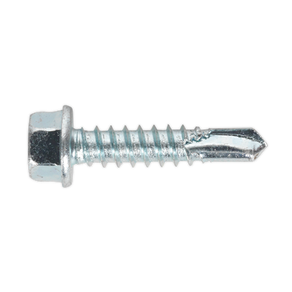 Zinc Plated Self-Drilling Hex Head Screw - Pack of 100