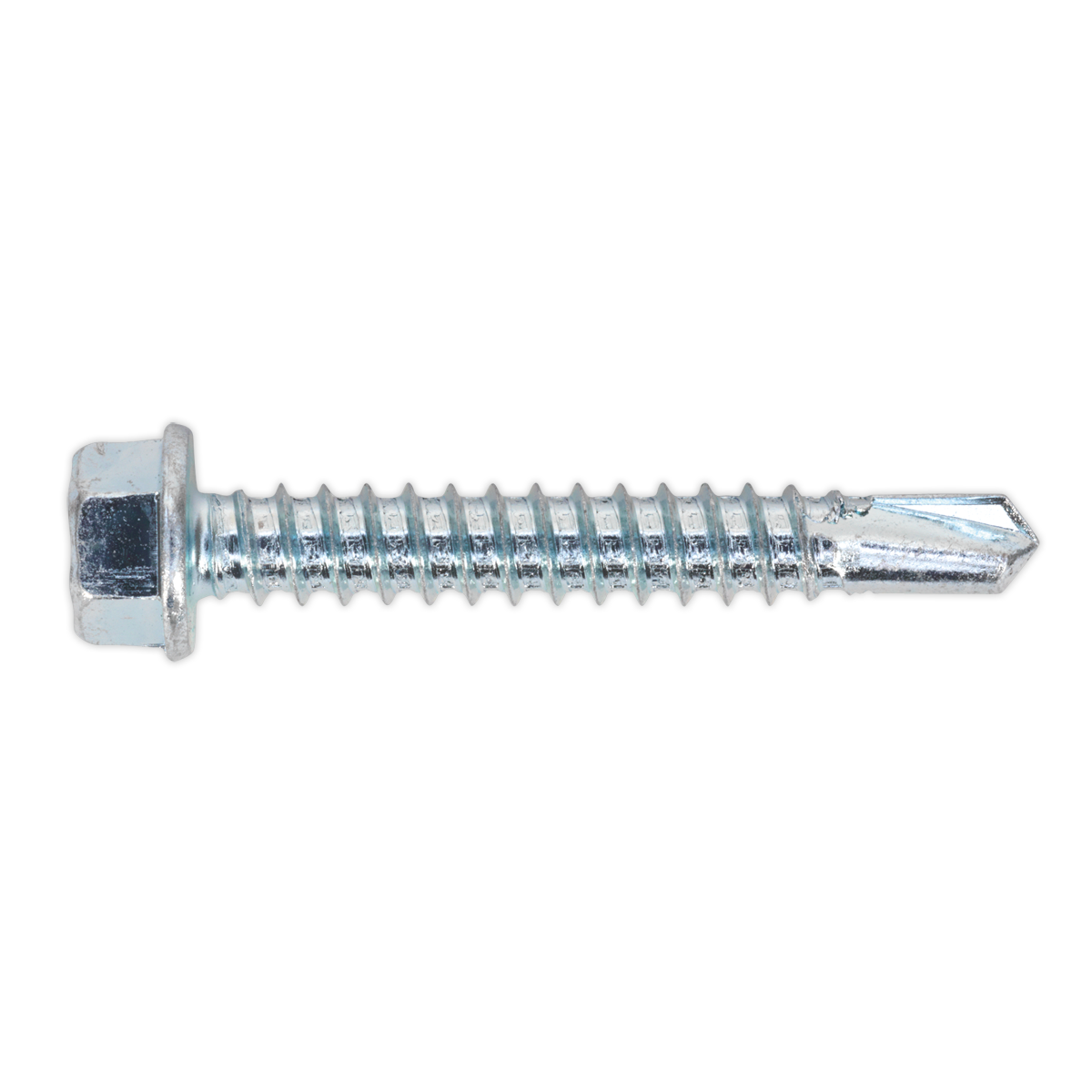 Zinc Plated Self-Drilling Hex Head Screw - Pack of 100