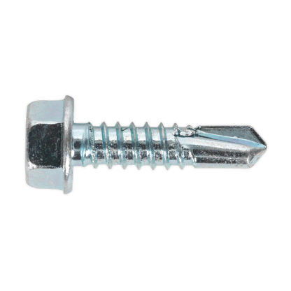 Zinc Plated Self-Drilling Hex Head Screw - Pack of 100