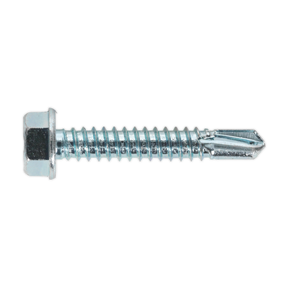 Zinc Plated Self-Drilling Hex Head Screw - Pack of 100