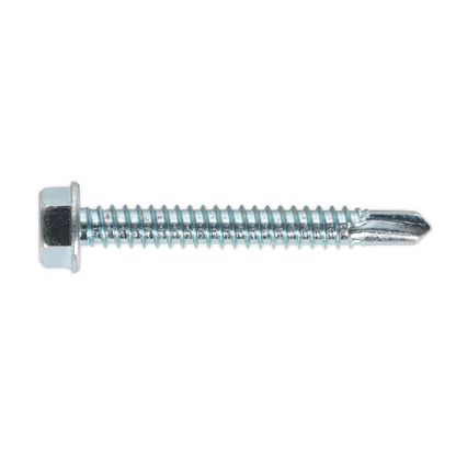 Zinc Plated Self-Drilling Hex Head Screw - Pack of 100