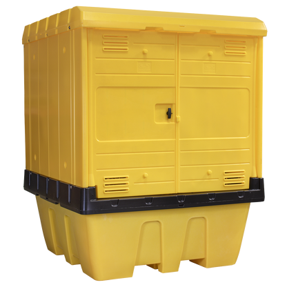 IBC Spill Pallet with Weathertight Hardcover