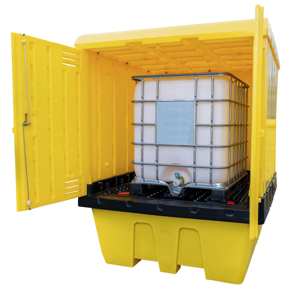 IBC Spill Pallet with Weathertight Hardcover