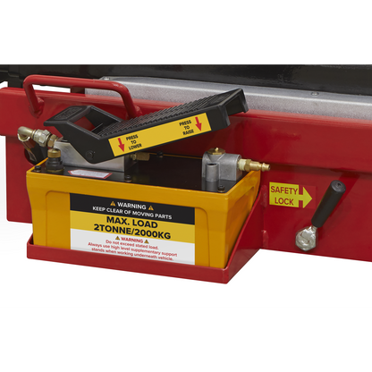 Air Jacking Beam 2 Tonne with Arm Extenders & Flat Roller Supports