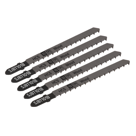 Jigsaw Blade for Hard Wood 100mm 10tpi - Pack of 5