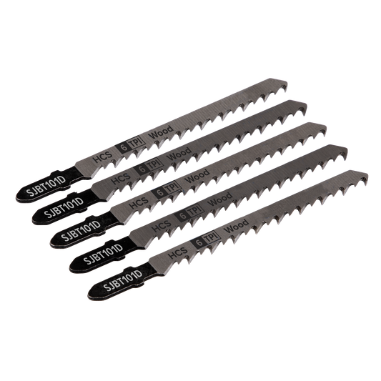 Jigsaw Blade for Hard Wood 100mm 6tpi - Pack of 5