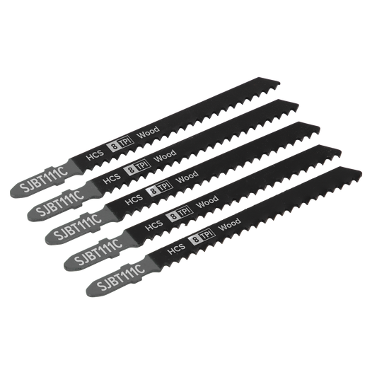 Jigsaw Blade for General Wood 100mm 8tpi - Pack of 5