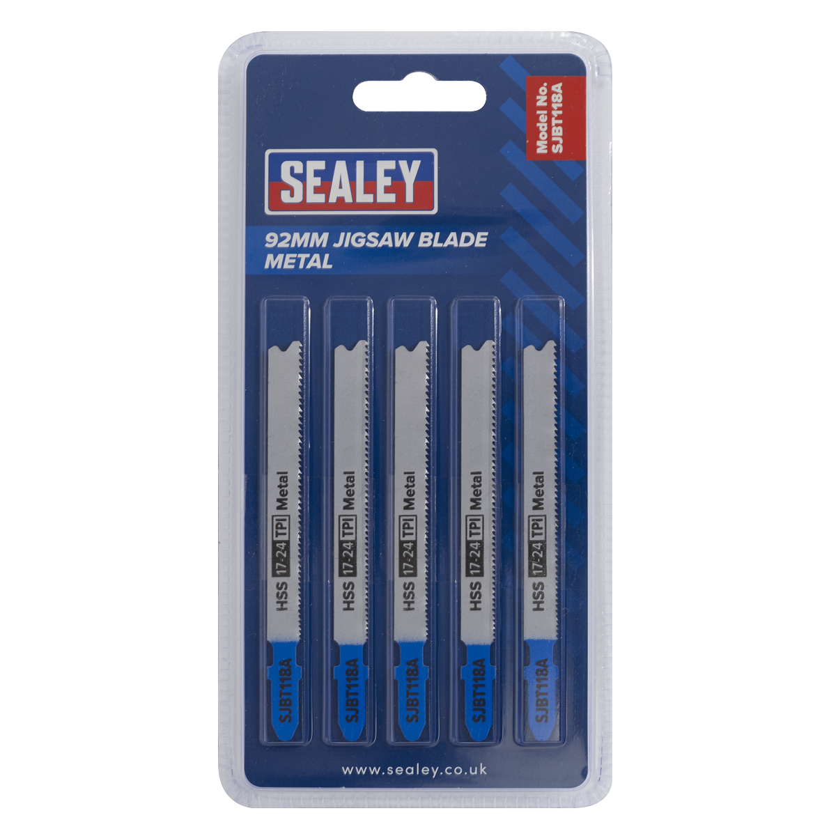 Jigsaw Blade for Metal 92mm 17-24tpi - Pack of 5
