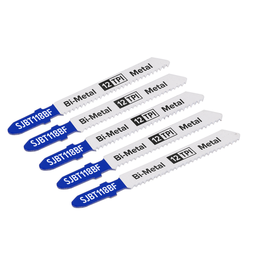 Jigsaw Blade for Metal 75mm 12tpi - Pack of 5