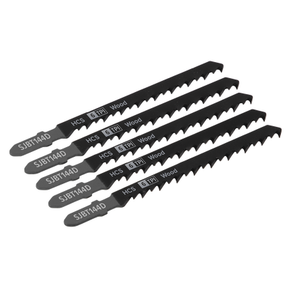 Jigsaw Blade for General Wood 100mm 6tpi - Pack of 5