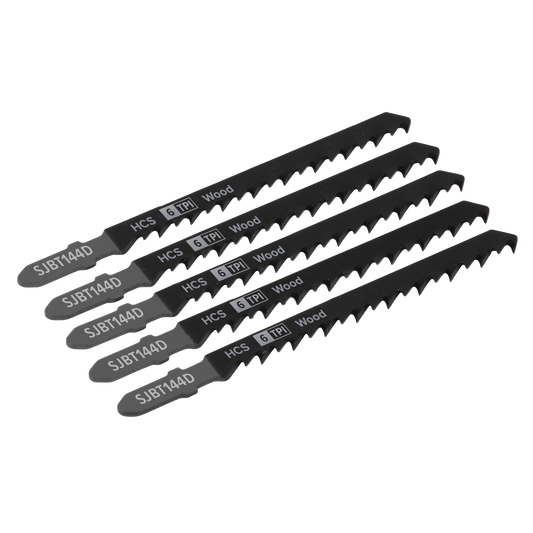 Jigsaw Blade for General Wood 100mm 6tpi - Pack of 5