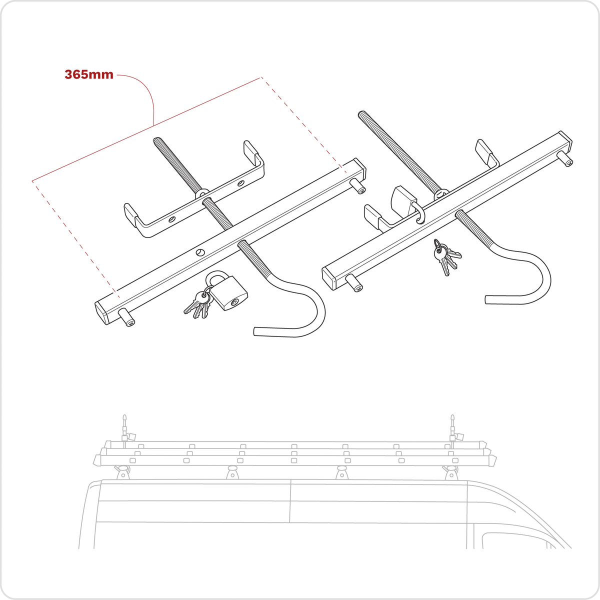 Ladder Roof Rack Clamps