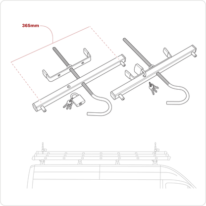 Ladder Roof Rack Clamps