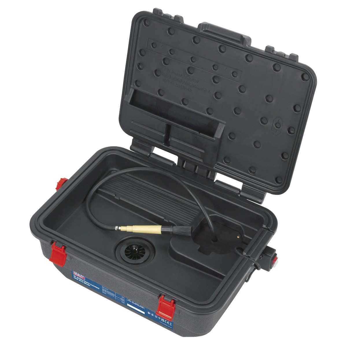 Mobile Parts Cleaning Tank with Brush 16L