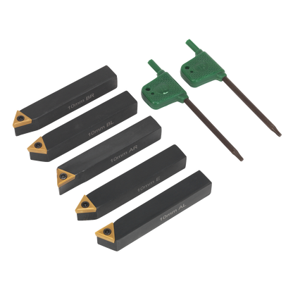 Indexable Lathe Turning Tool Set 10mm 5pc
