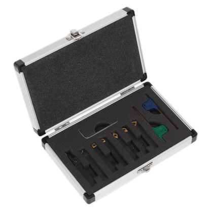 Indexable Lathe Turning Tool Set 8mm 7pc