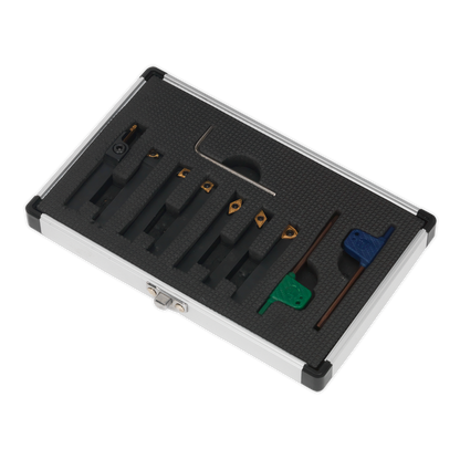 Indexable Lathe Turning Tool Set 8mm 7pc