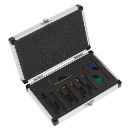 Indexable Lathe Turning Tool Set 10mm 7pc
