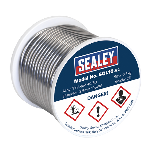 Quick Flow Solder Wire 3.25mm/10SWG 0.5kg Reel