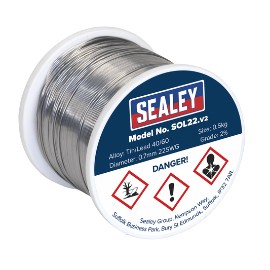 Quick Flow Solder Wire 2% 0.7mm/22SWG 0.5kg Reel