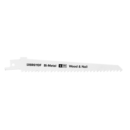 Reciprocating Saw Blade for Wood & Nail 150mm 6tpi - Pack of 5