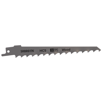 Reciprocating Saw Blade for Pruning & Coarse Wood 150mm 3tpi - Pack of 5