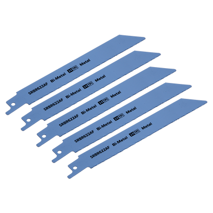 Reciprocating Saw Blade for Metal 150mm 24tpi - Pack of 5