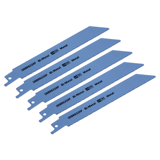 Reciprocating Saw Blade for Metal 150mm 24tpi - Pack of 5