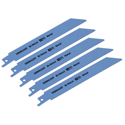 Reciprocating Saw Blade for Metal 150mm 18tpi - Pack of 5