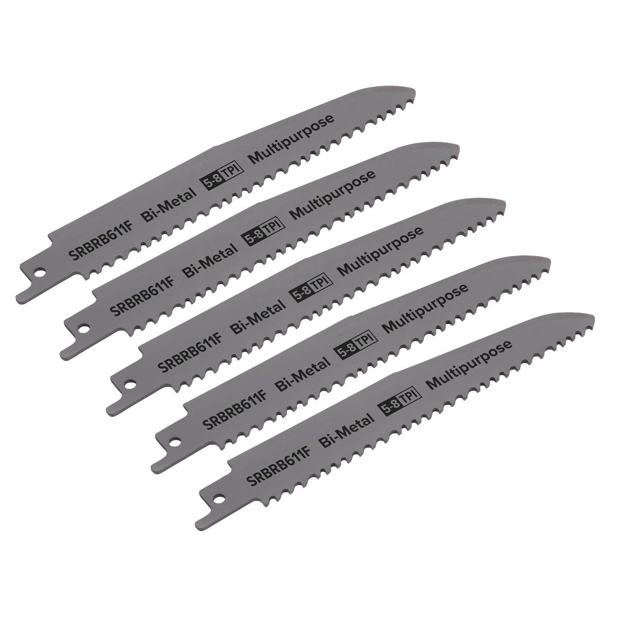 Multipurpose Reciprocating Saw Blade 5-8tpi - Pack of 5